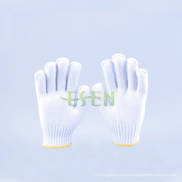 2016 Hot Selling Cotton Gloves 350-900g, Safety Work Glove with Yellow Edge
